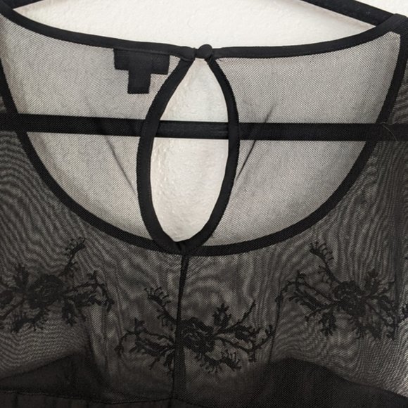 Torrid Black Dress Mesh w/ Beaded Embroidery Dress - Picture 5 of 13